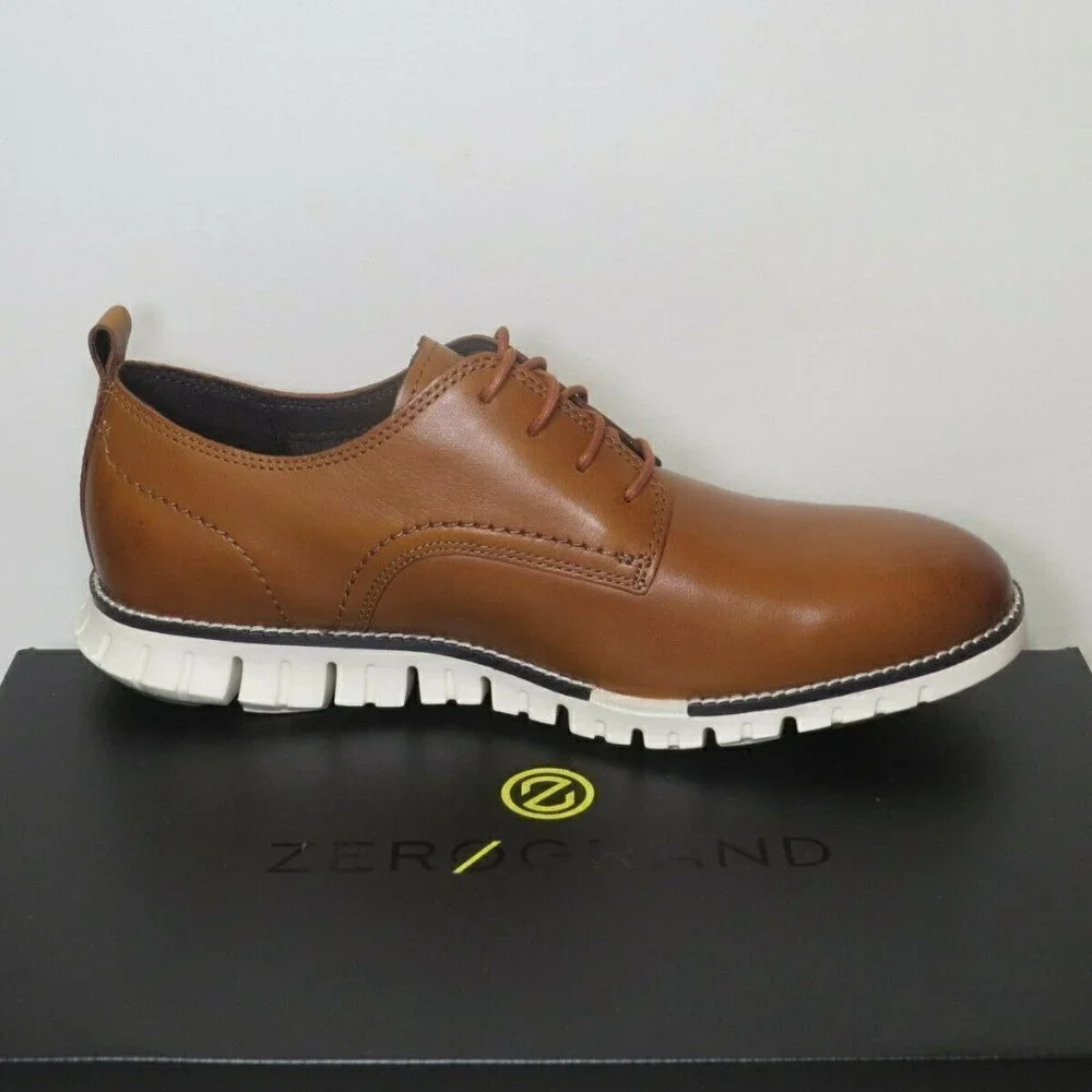 Cole Haan Zerogrand Wingtip Oxford Plain British Tan Men Shoe C35591